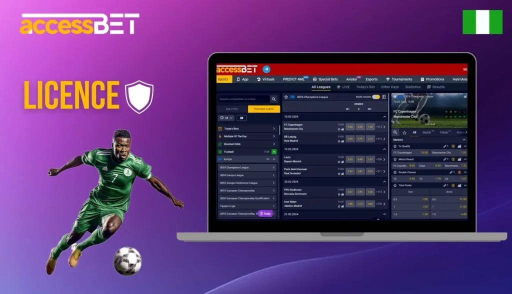 Accessbet Nigeria website license overview