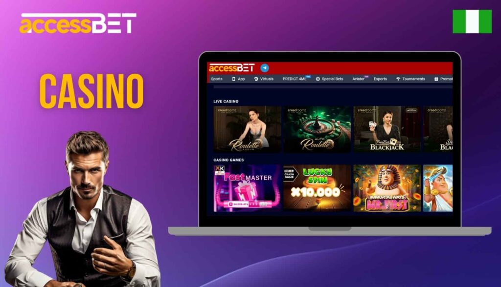 Accessbet Nigeria site Casino games overview