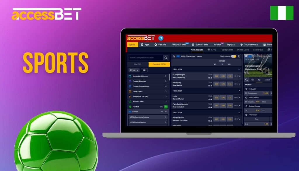 Accessbet Nigeria sports betting instruction