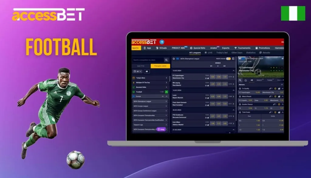 Accessbet Nigeria Football betting instruction