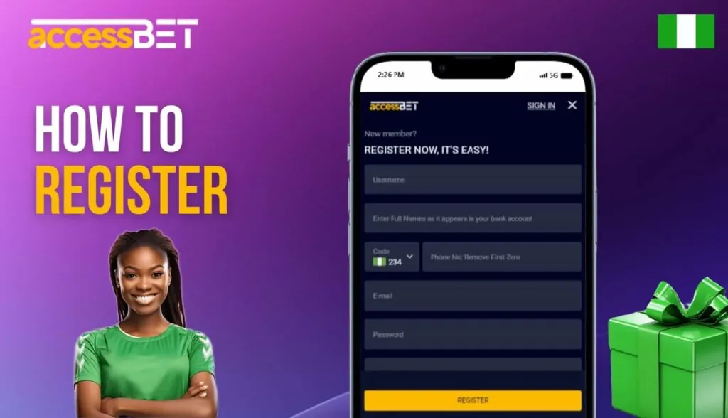 Accessbet Nigeria How to register account