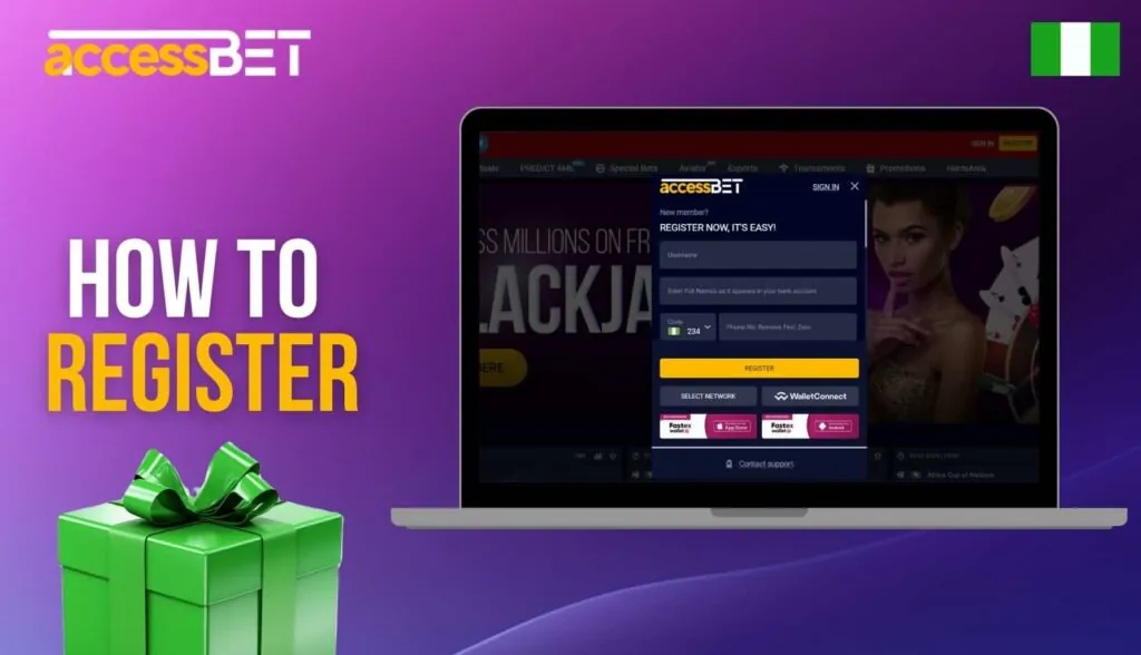 Accessbet Nigeria How to register at website