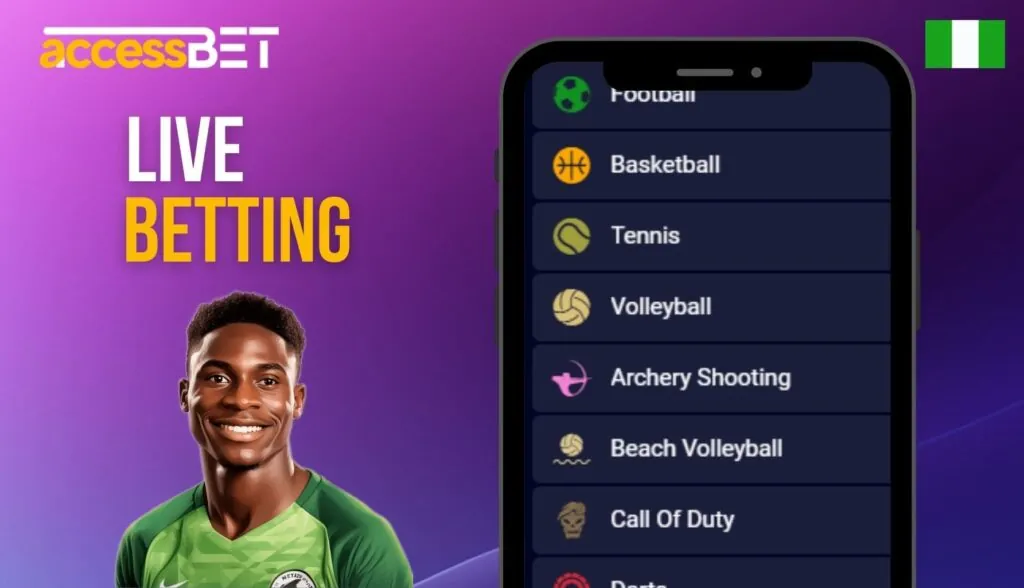 Accessbet Nigeria Sports live betting overview